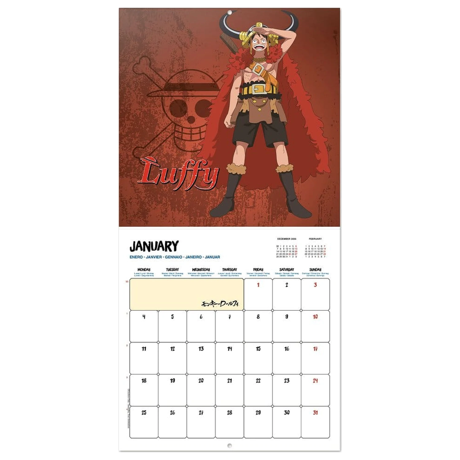One Piece Wall Calendar 2027 30 x 30 cm product photo