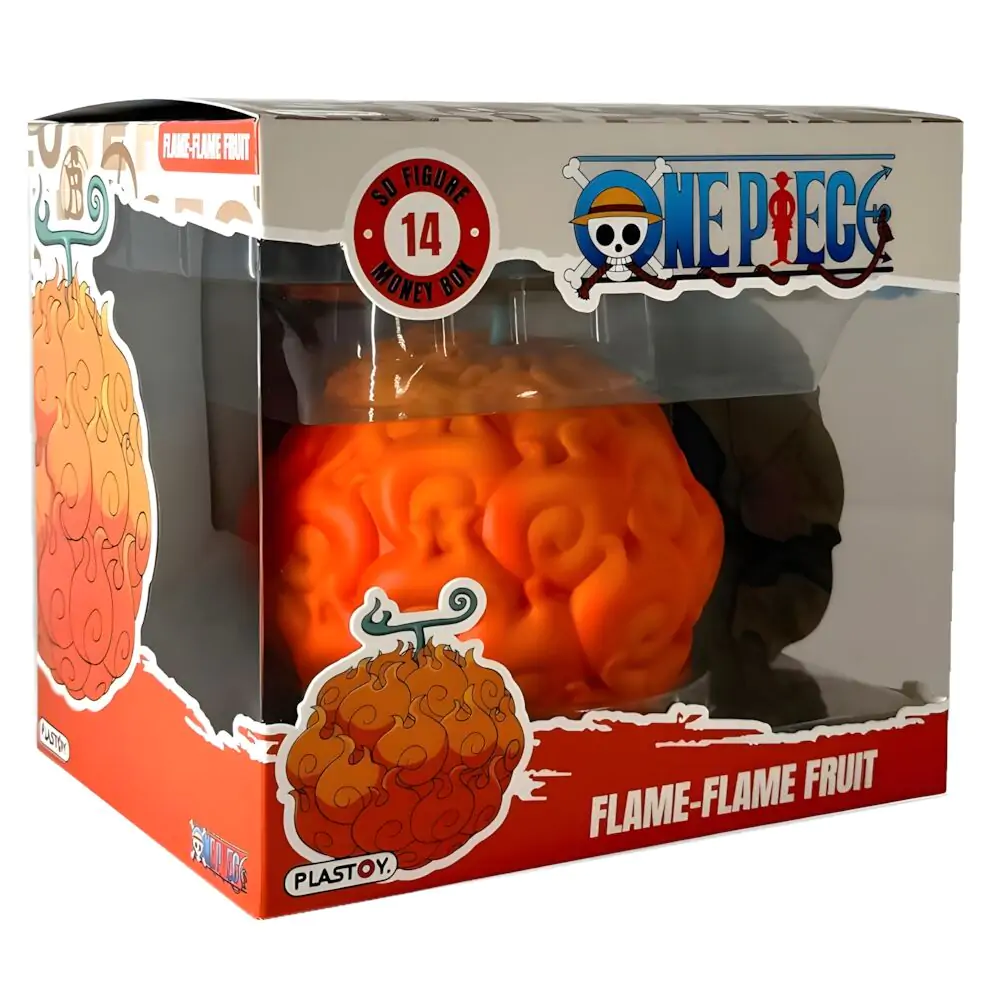 One Piece Flame-Flame Fruit money box figure 8cm product photo