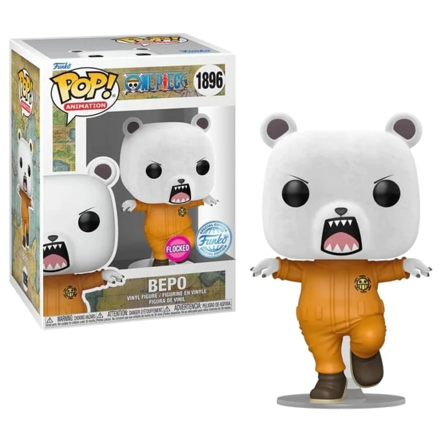 One Piece Funko POP! Animation Vinyl Figure Bepo (Flocked) Exclusive 9 cm product photo