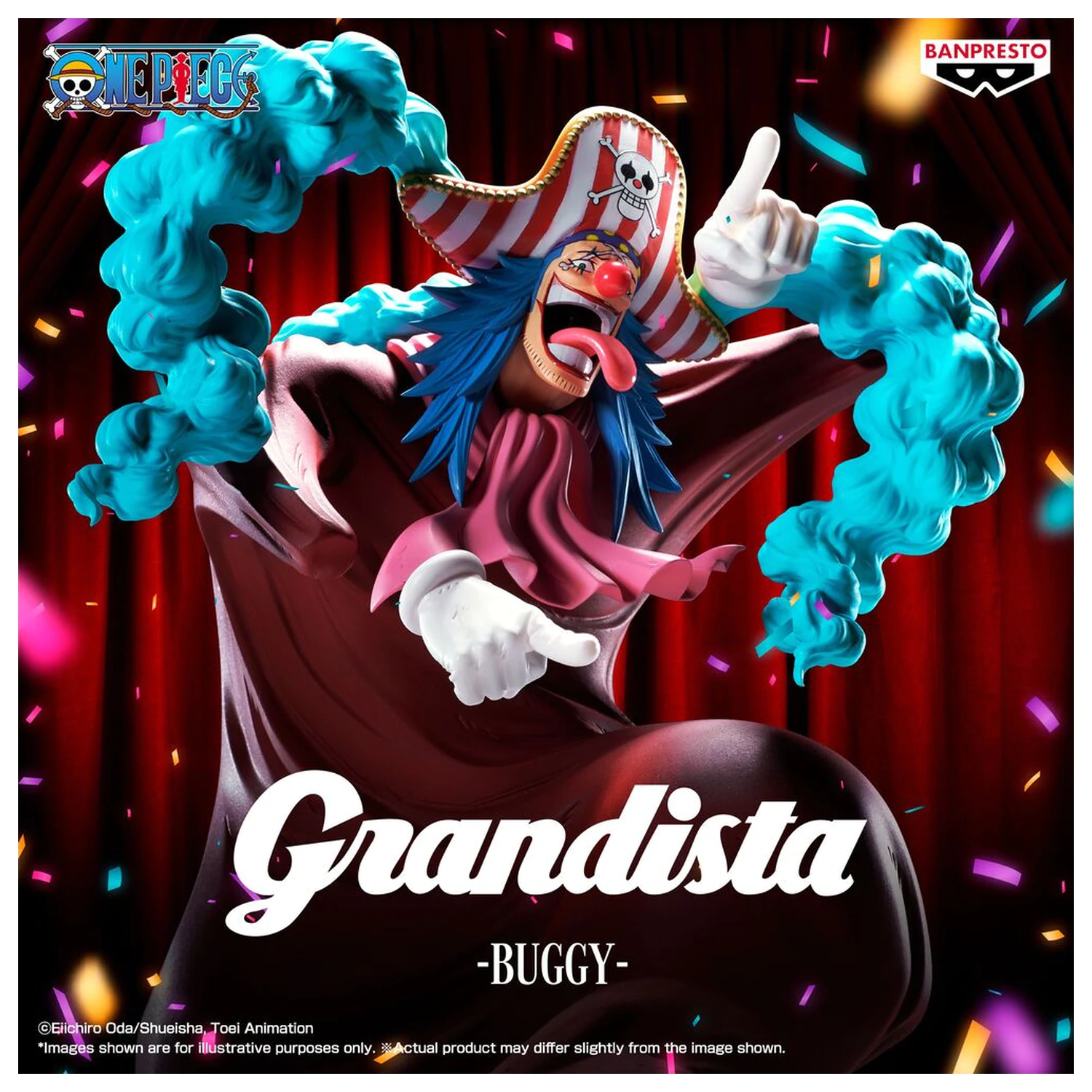 One Piece Grandista Buggy figure 25cm product photo