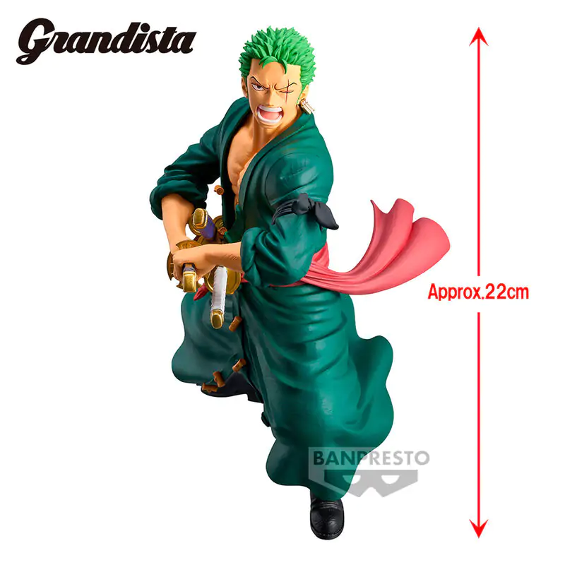 One Piece Grandista Roronoa Zoro figure 22cm product photo