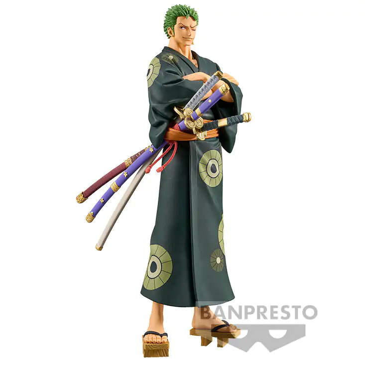 One Piece Grandline Series Wanokuni Yukata Silvers Roronoa Zoro figure 17cm product photo