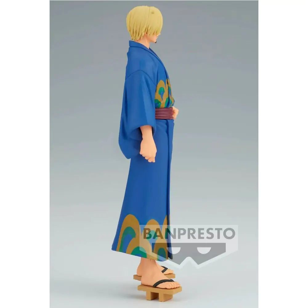 One Piece Grandline Series Wanokuni Yukata Silvers Sanji figure 17cm product photo