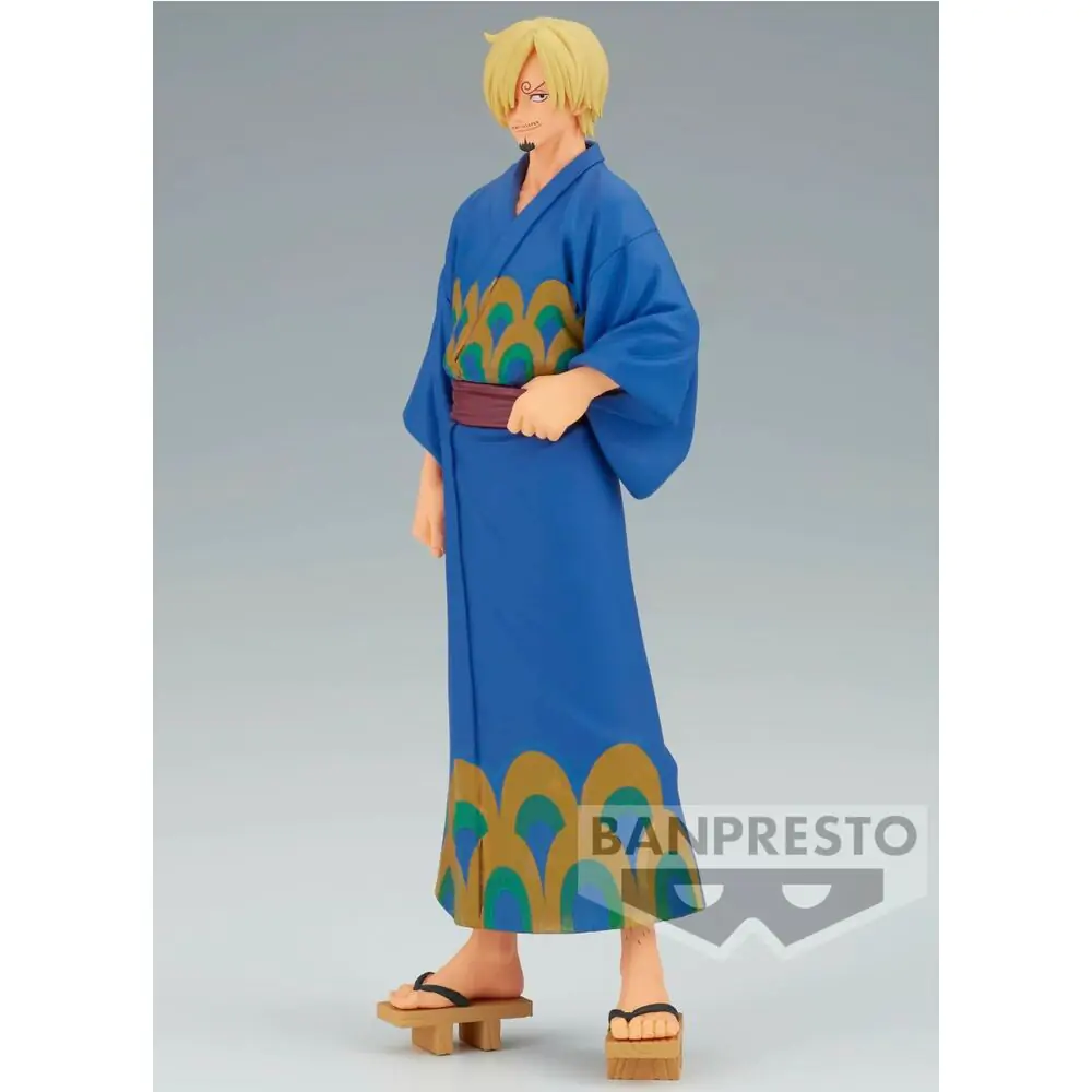 One Piece Grandline Series Wanokuni Yukata Silvers Sanji figure 17cm product photo