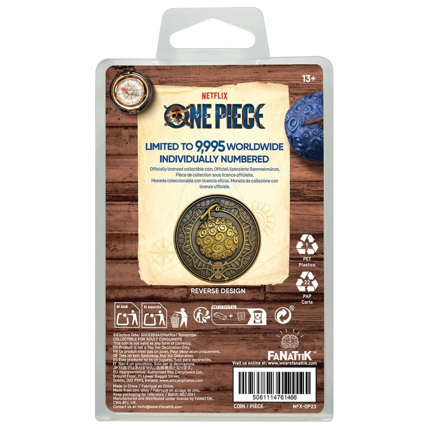 One Piece Collectable Coin Gum Gum Coin Limited Edition 4 cm product photo