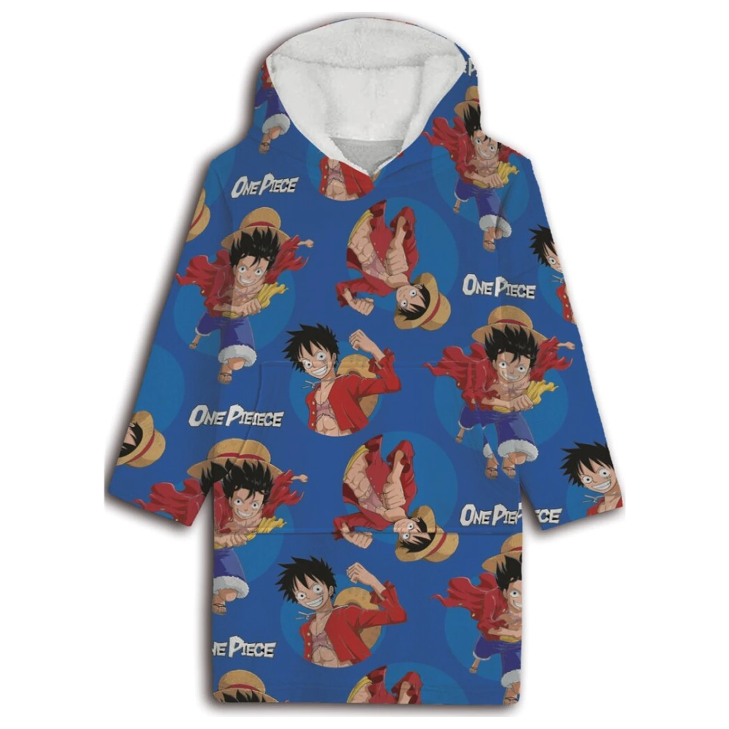 One Piece Wearable Plush Fleece Blanket, Poncho for 7-14 Years product photo