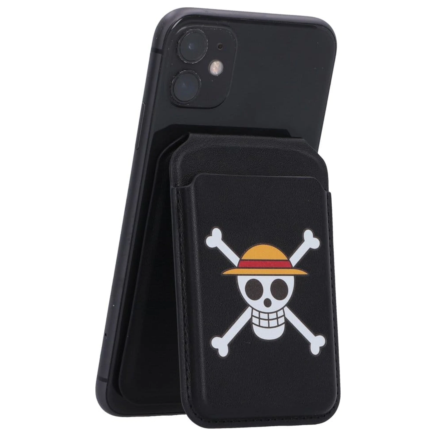 One Piece Card Holder Luffy Jolly Roger Black 10 cm product photo