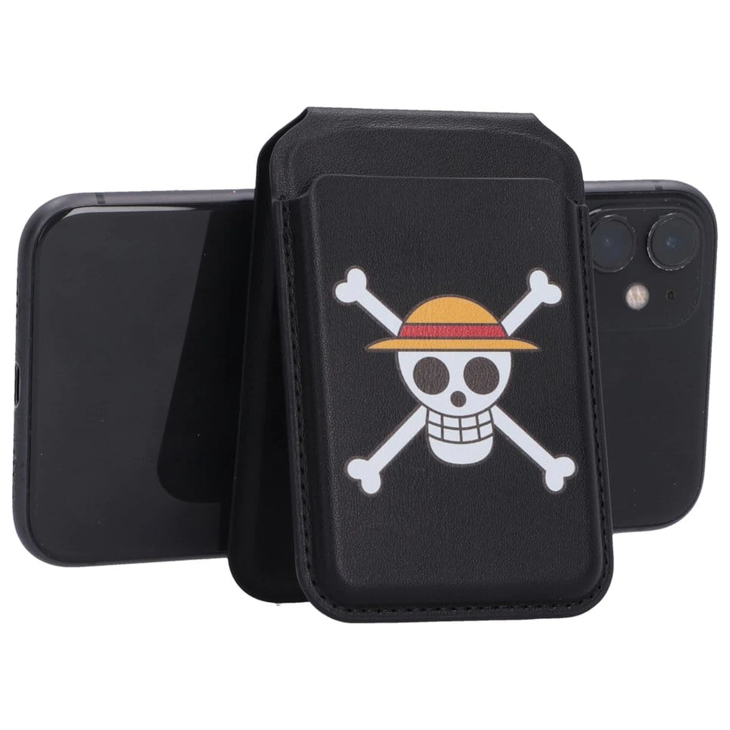 One Piece Card Holder Luffy Jolly Roger Black 10 cm product photo