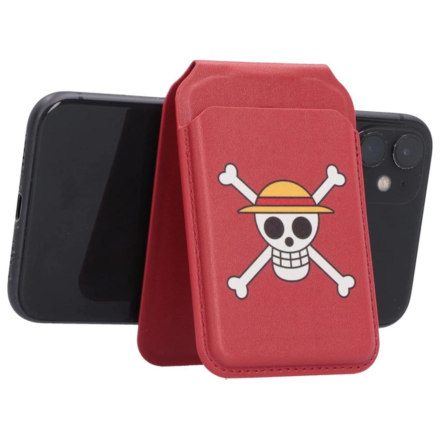 One Piece Card Holder Luffy Jolly Roger (Red) 10 cm product photo