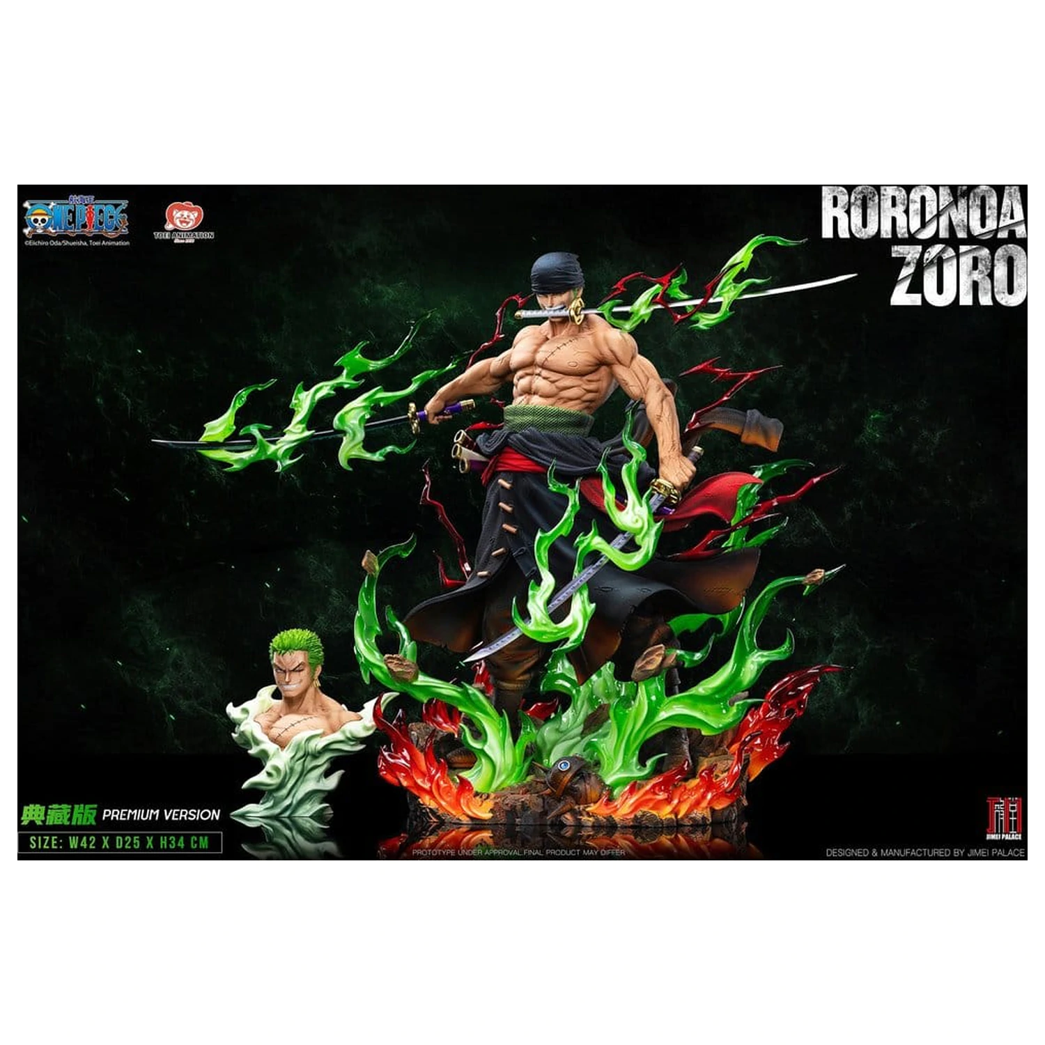 One Piece Legendary Straw Hat Crew Series Statue Roronoa Zoro (Premium Version) 34 cm product photo