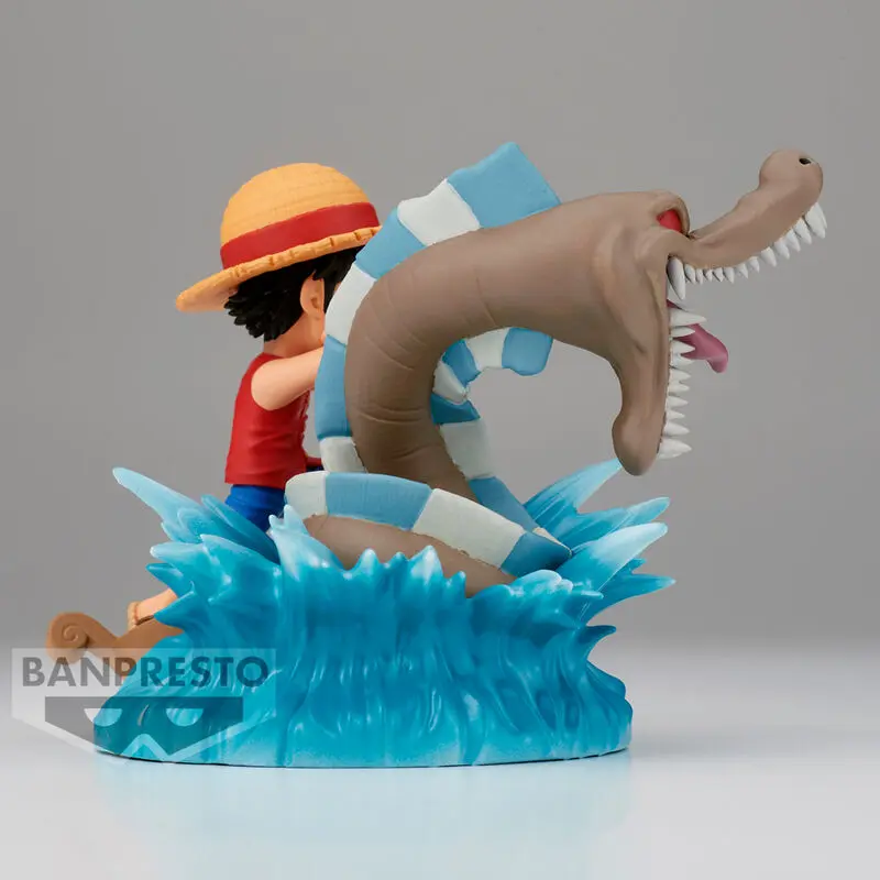 One Piece Log Stories PVC Statue Monkey D. Luffy vs Local Sea Monster 7 cm product photo