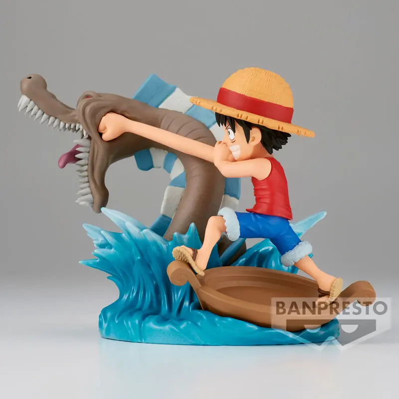 One Piece Log Stories PVC Statue Monkey D. Luffy vs Local Sea Monster 7 cm product photo