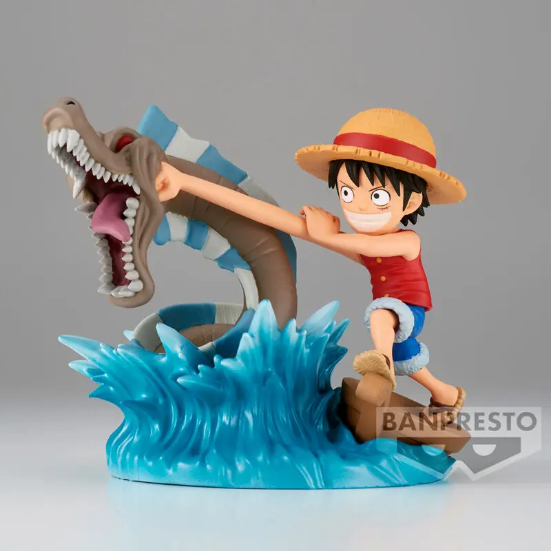 One Piece Log Stories PVC Statue Monkey D. Luffy vs Local Sea Monster 7 cm product photo