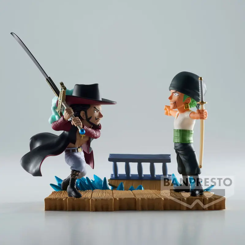 One Piece Log Stories Roronoa Zoro VS Dracule Mihawk figure 7cm termékfotó