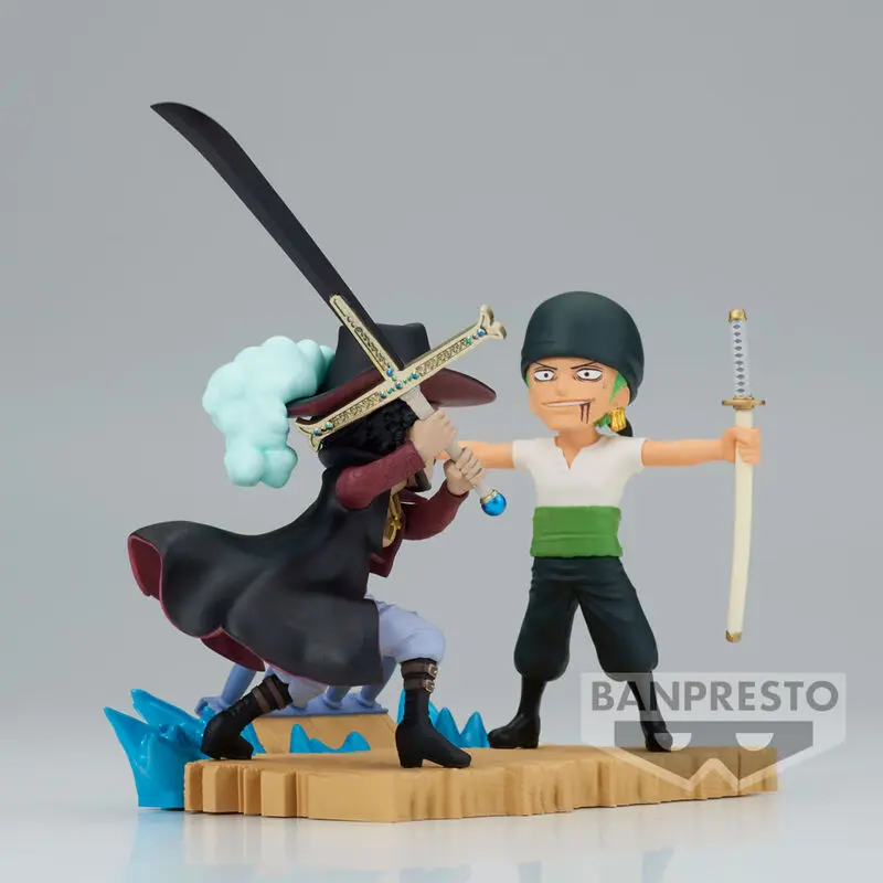 One Piece Log Stories Roronoa Zoro VS Dracule Mihawk figure 7cm termékfotó