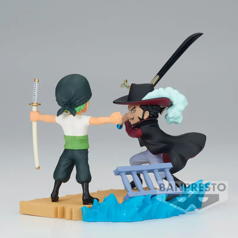 One Piece Log Stories Roronoa Zoro VS Dracule Mihawk figure 7cm termékfotó