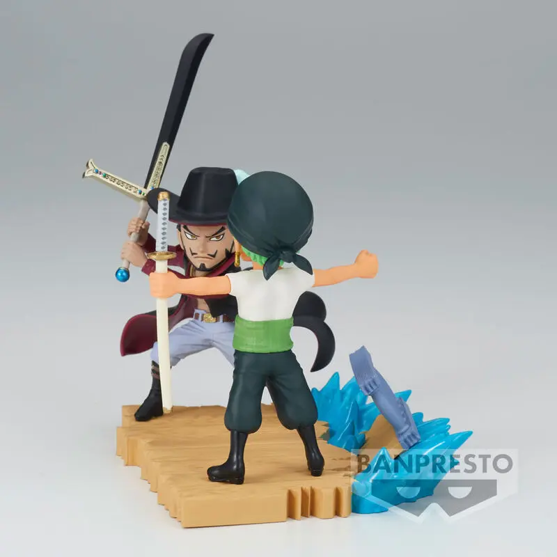 One Piece Log Stories Roronoa Zoro VS Dracule Mihawk figure 7cm termékfotó