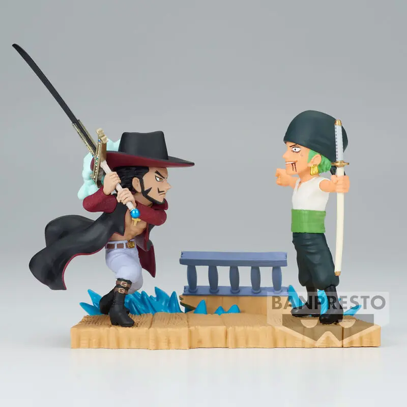 One Piece Log Stories Roronoa Zoro VS Dracule Mihawk figure 7cm termékfotó