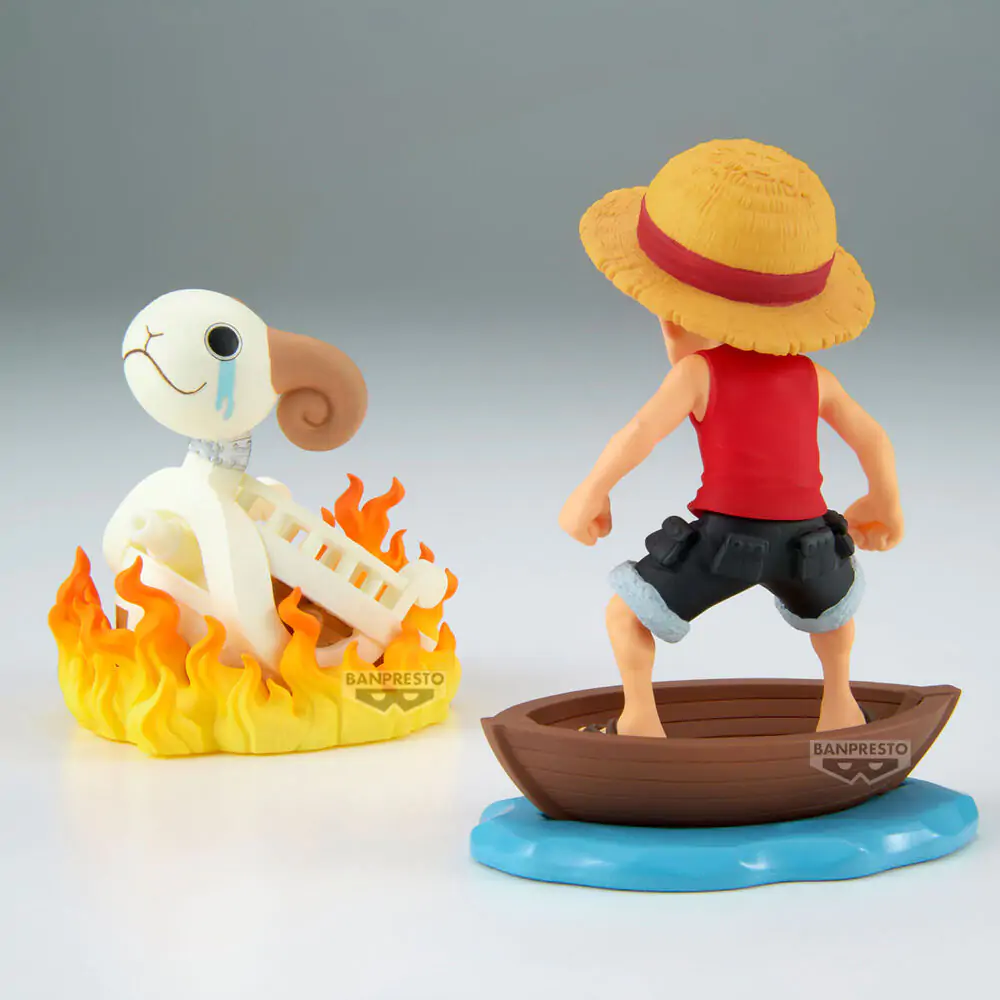 One Piece Luffy & Going Merry Log Stories figure 8cm termékfotó