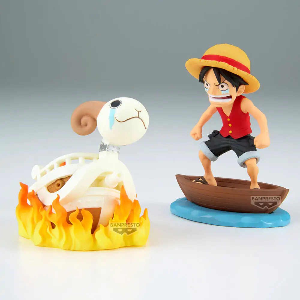 One Piece Luffy & Going Merry Log Stories figure 8cm termékfotó