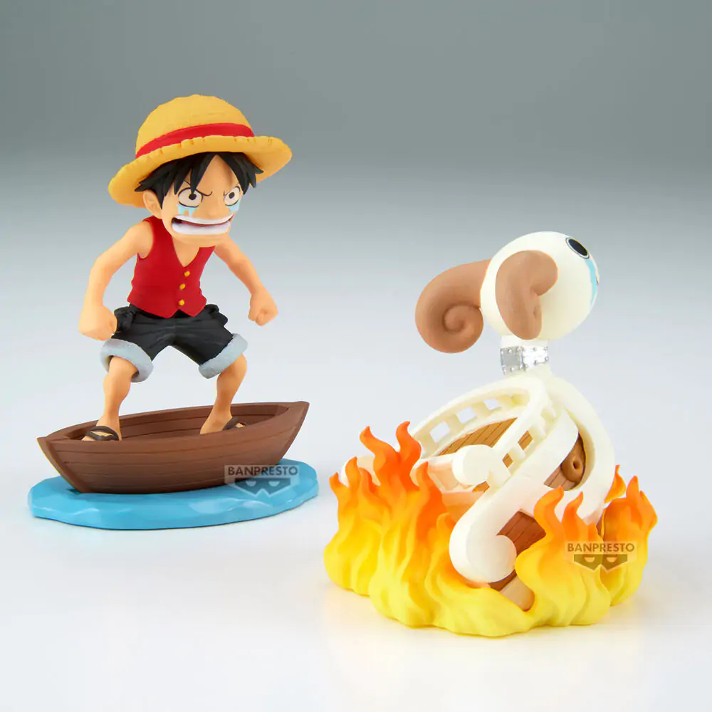 One Piece Luffy & Going Merry Log Stories figure 8cm termékfotó