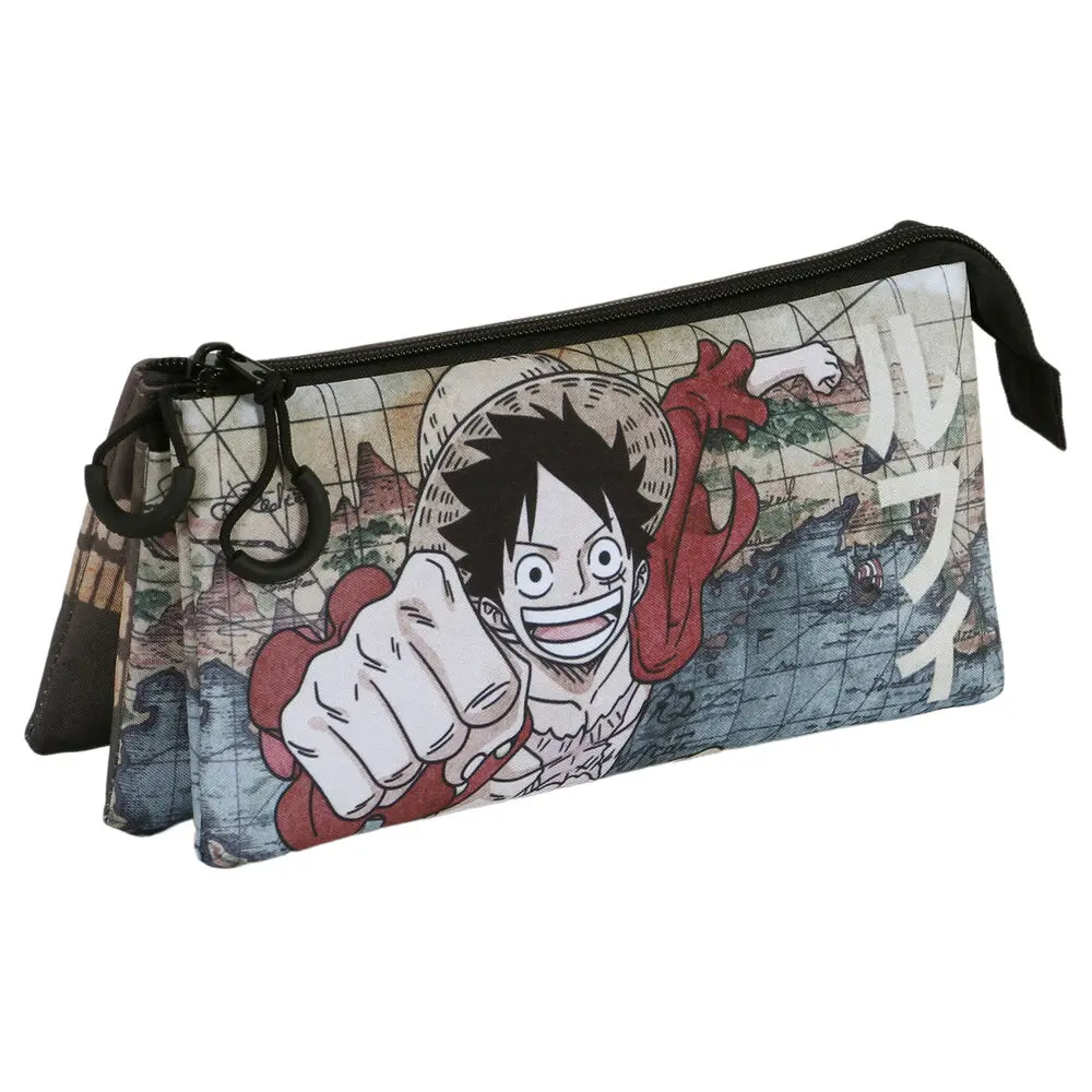 One Piece Map triple pencil case product photo