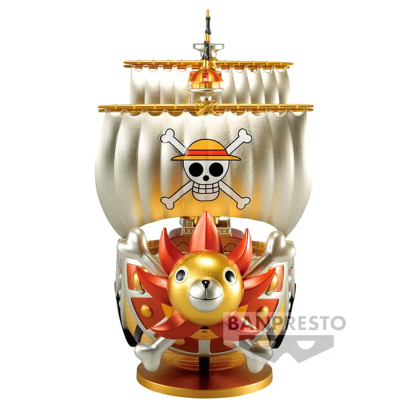 One Piece Mega World Collectable Thousand Sunny Gold Color figure 19cm product photo