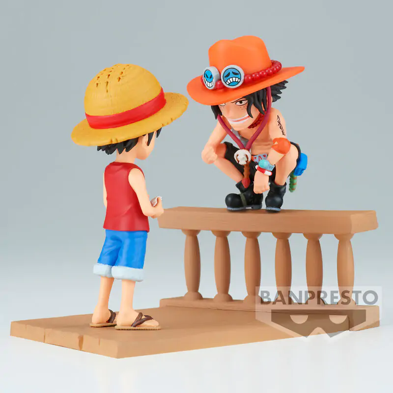 One Piece Monkey D Luffy & Portgas D Ace World Collectable Log Stories figure 8cm termékfotó