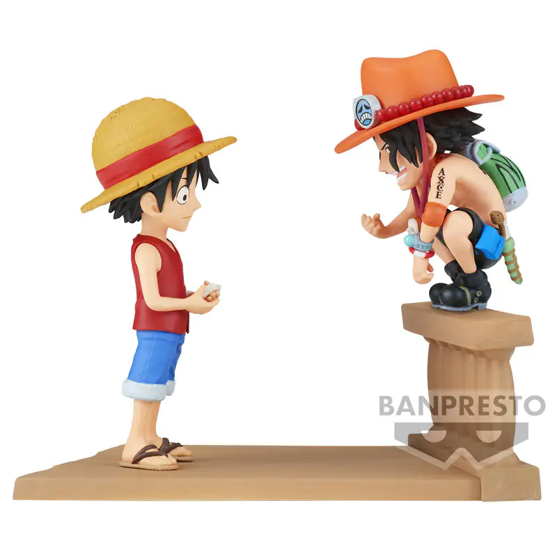 One Piece Monkey D Luffy & Portgas D Ace World Collectable Log Stories figure 8cm termékfotó