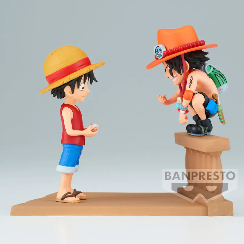 One Piece Monkey D Luffy & Portgas D Ace World Collectable Log Stories figure 8cm termékfotó