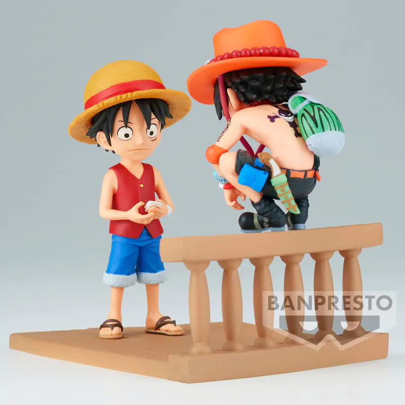 One Piece Monkey D Luffy & Portgas D Ace World Collectable Log Stories figure 8cm termékfotó