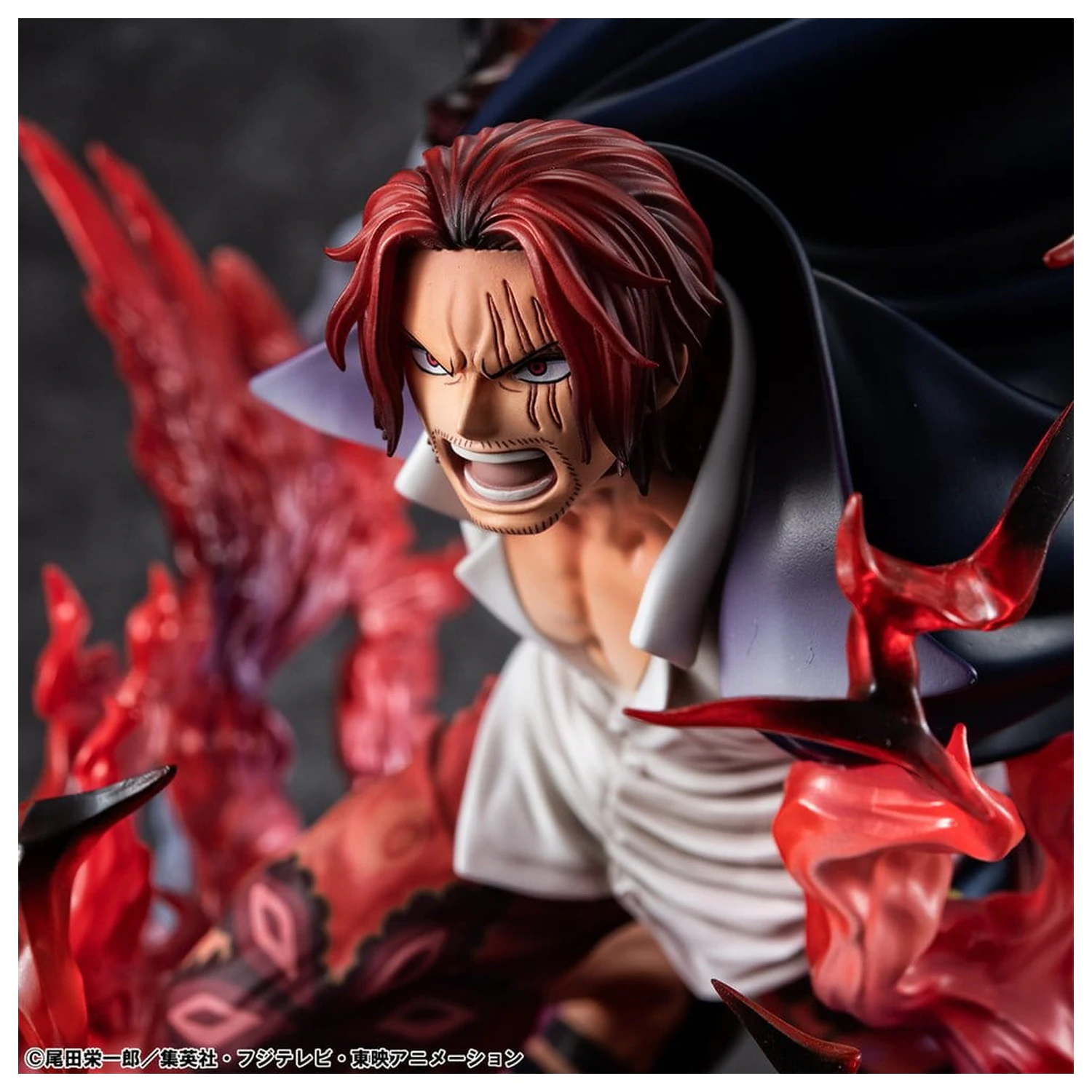 One Piece P.O.P SA-MAXIMUM PVC Statue Leader of Red Hair Pirates Red-Haired Shanks Kamusari 25 cm  product photo