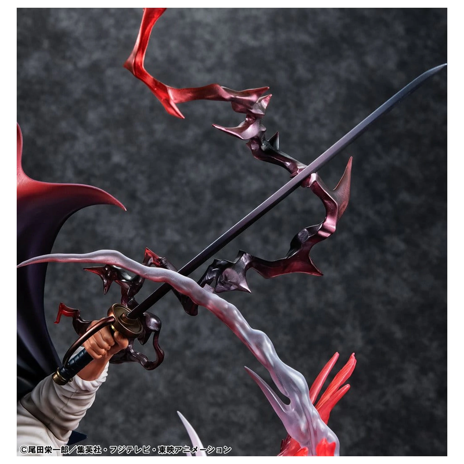 One Piece P.O.P SA-MAXIMUM PVC Statue Leader of Red Hair Pirates Red-Haired Shanks Kamusari 25 cm  product photo