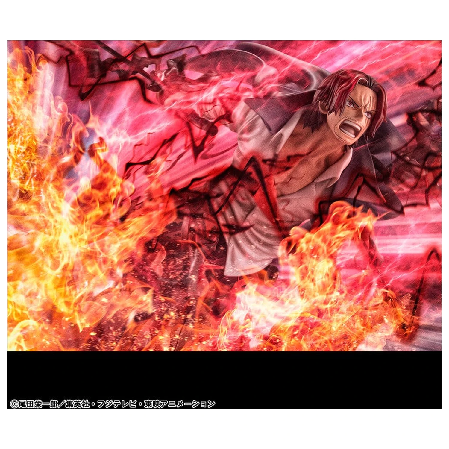 One Piece P.O.P SA-MAXIMUM PVC Statue Leader of Red Hair Pirates Red-Haired Shanks Kamusari 25 cm  product photo