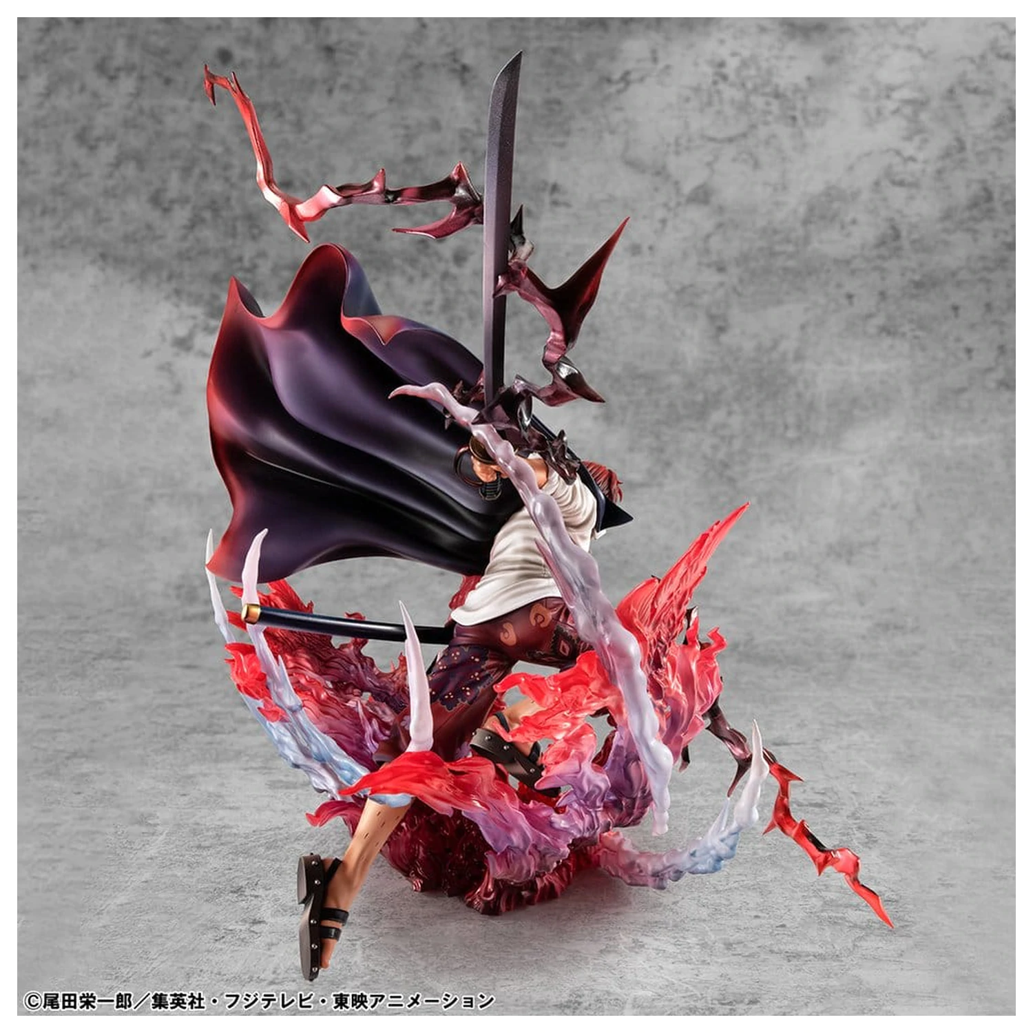One Piece P.O.P SA-MAXIMUM PVC Statue Leader of Red Hair Pirates Red-Haired Shanks Kamusari 25 cm  product photo