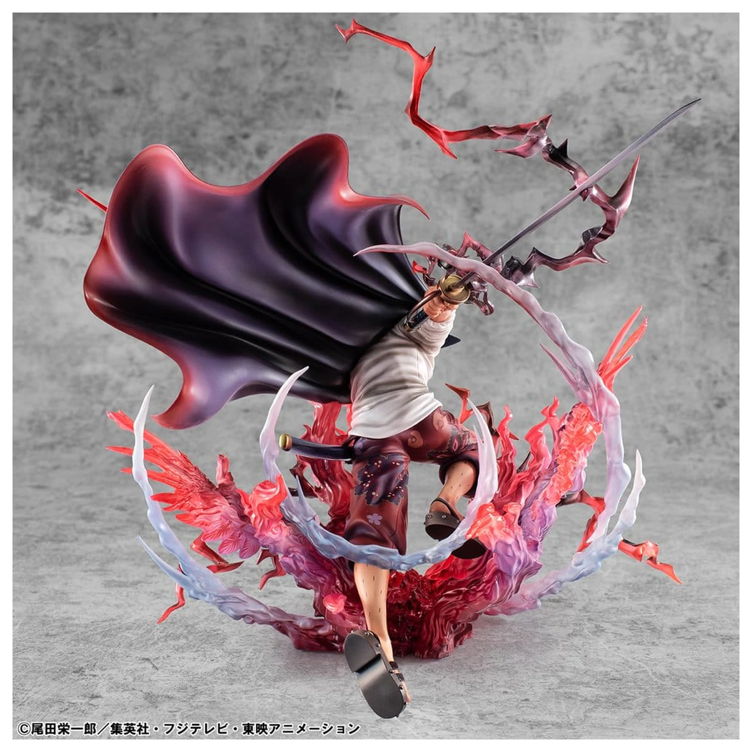 One Piece P.O.P SA-MAXIMUM PVC Statue Leader of Red Hair Pirates Red-Haired Shanks Kamusari 25 cm  product photo