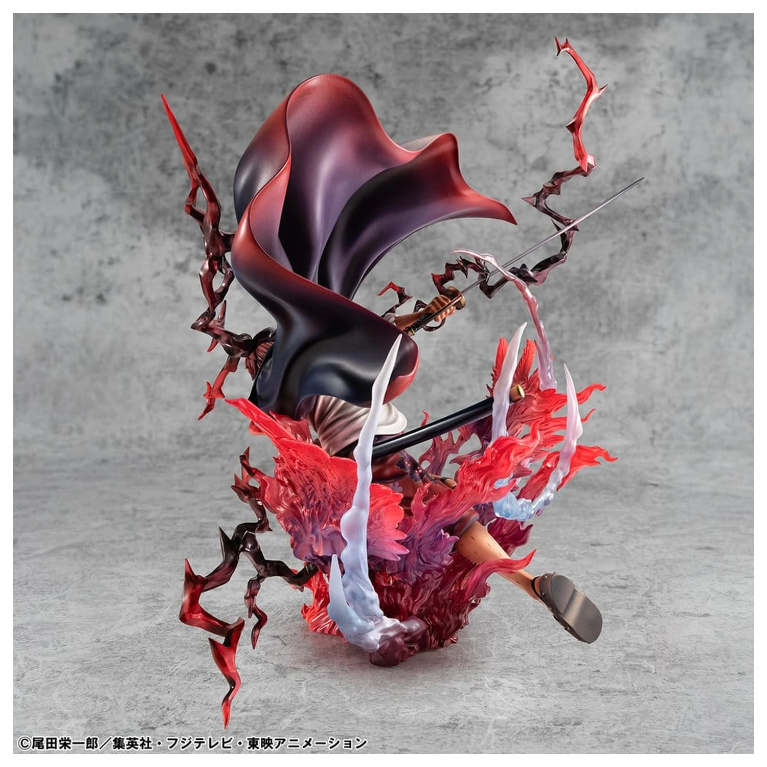 One Piece P.O.P SA-MAXIMUM PVC Statue Leader of Red Hair Pirates Red-Haired Shanks Kamusari 25 cm  product photo