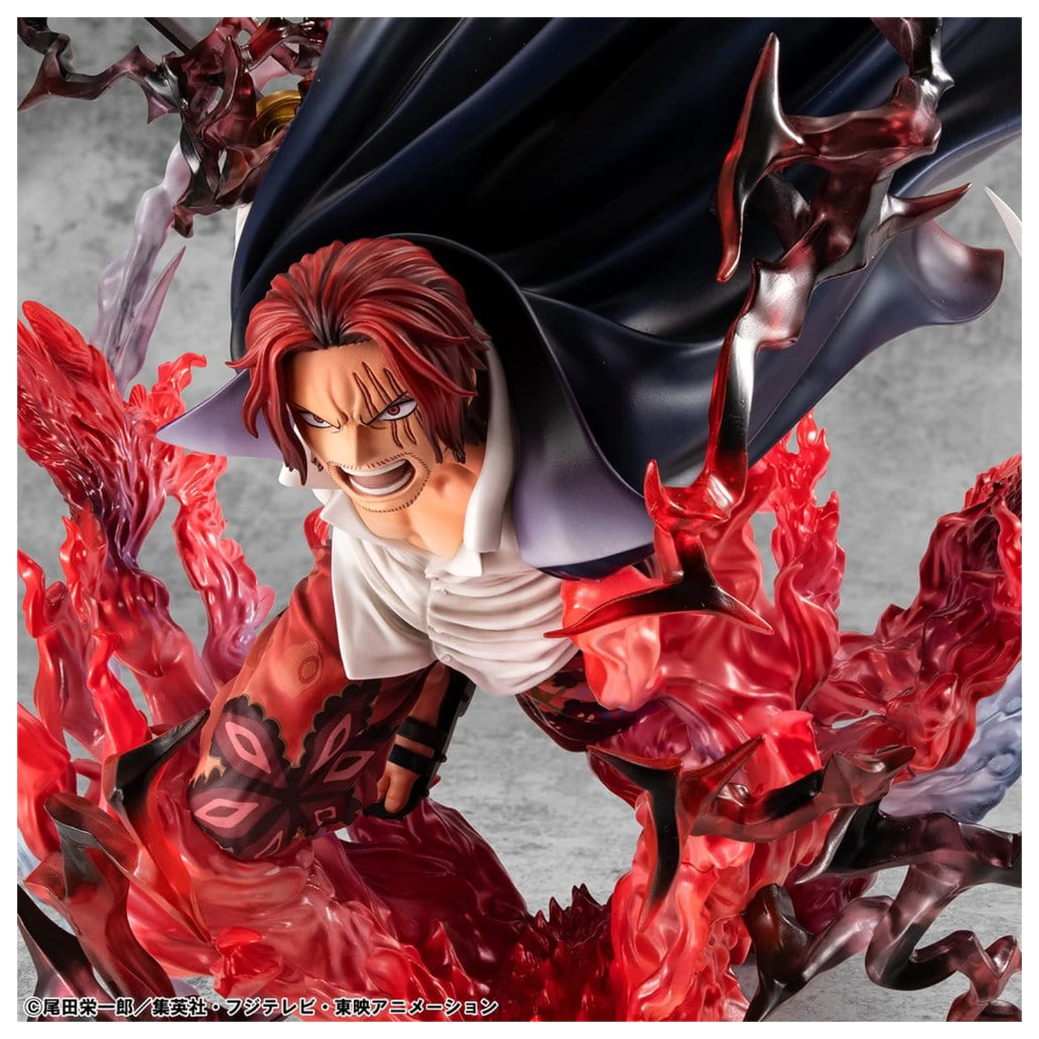 One Piece P.O.P SA-MAXIMUM PVC Statue Leader of Red Hair Pirates Red-Haired Shanks Kamusari 25 cm  product photo