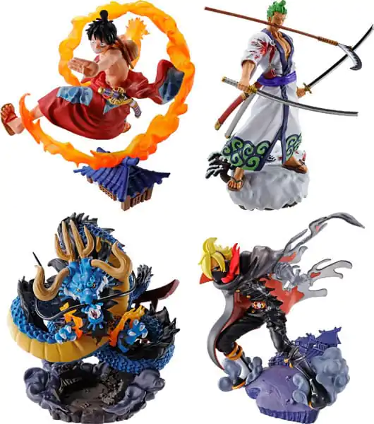 One Piece Petitrama PVC Mini Statue Logbox Re Birth Wano Kuni Vol. 1 Set 9 cm product photo