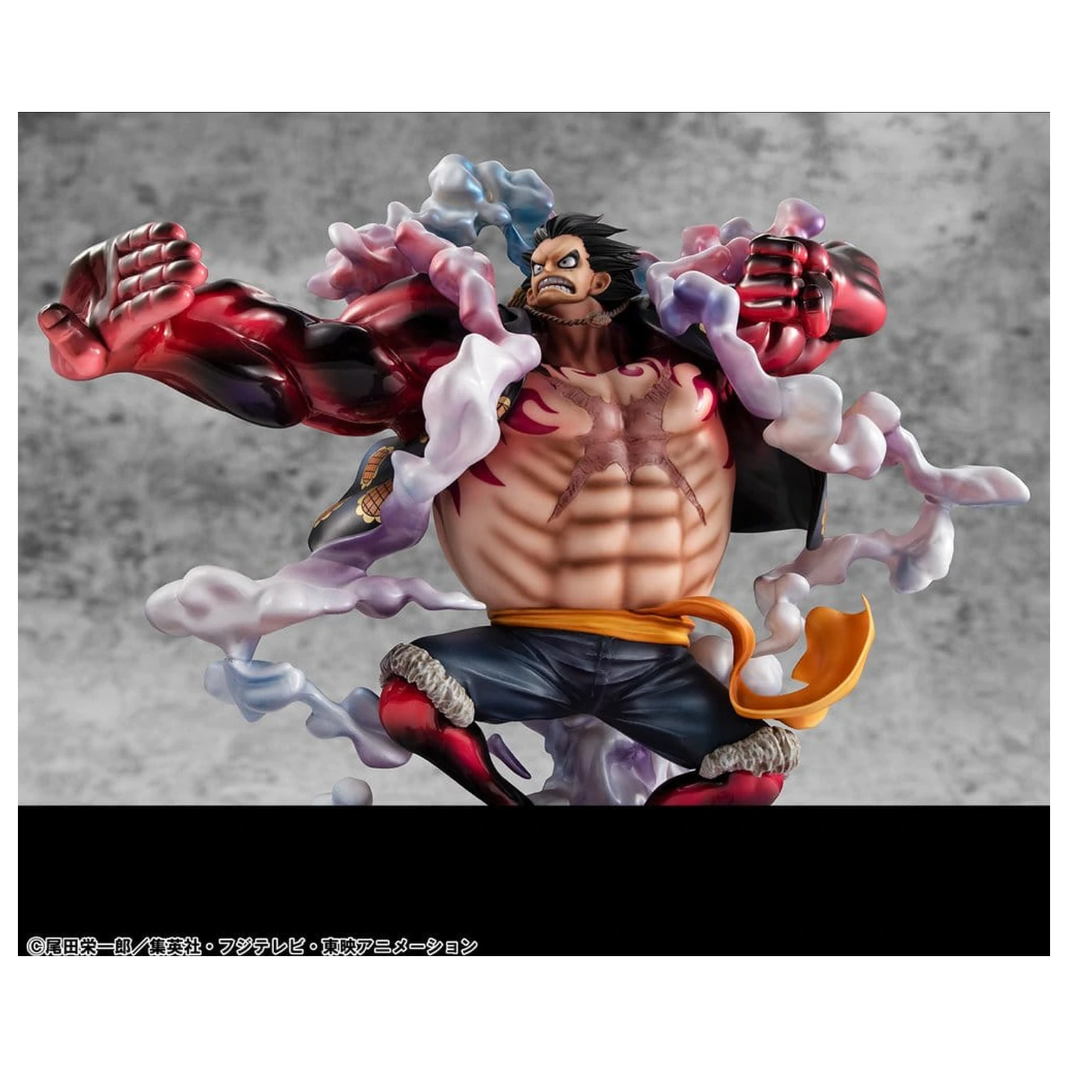 One Piece Portrait.Of.Pirates SA-Maximum PVC Figure Monkey D. Luffy Gear 4 Bounce-Man 10th Limited Ver. 30 cm product photo