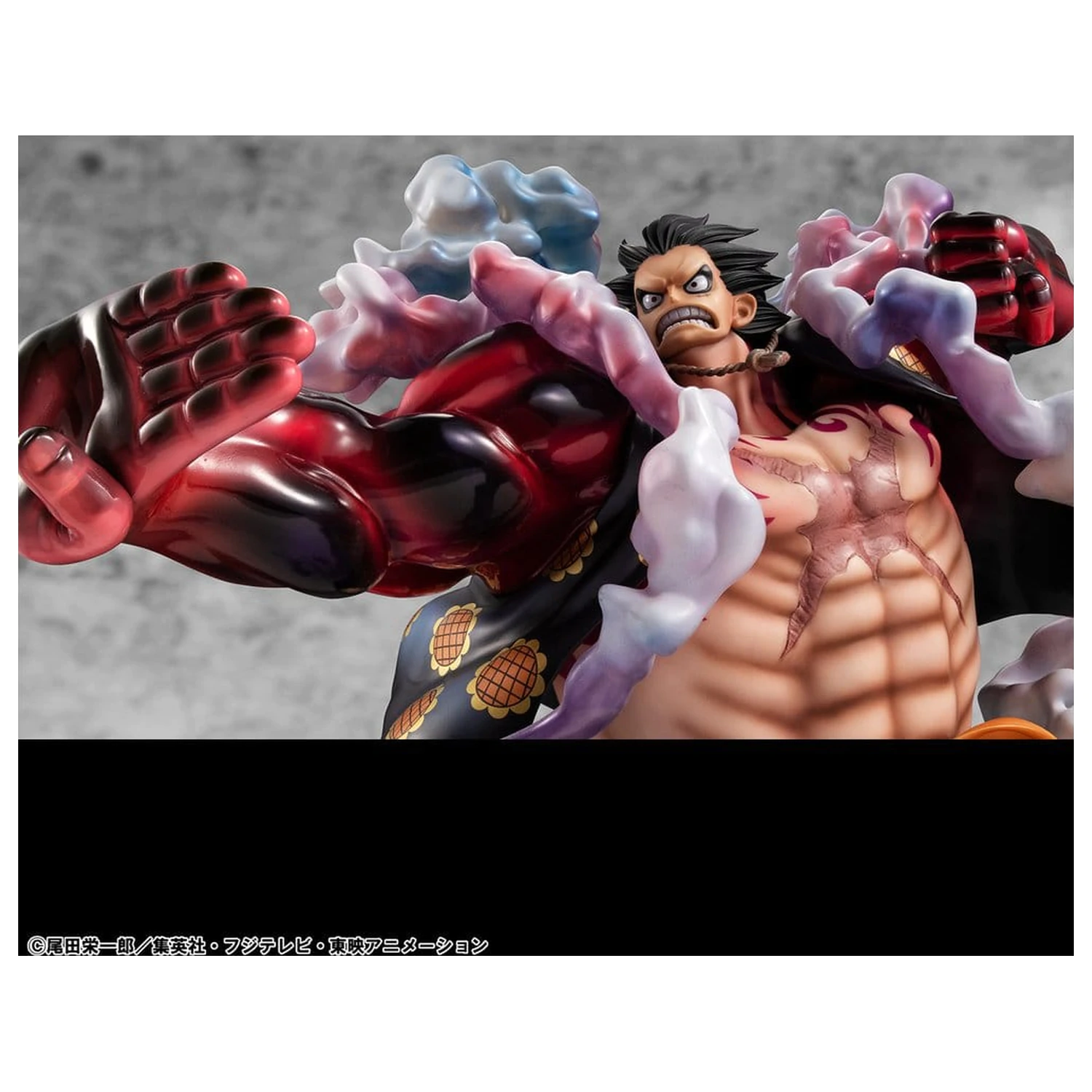 One Piece Portrait.Of.Pirates SA-Maximum PVC Figure Monkey D. Luffy Gear 4 Bounce-Man 10th Limited Ver. 30 cm product photo