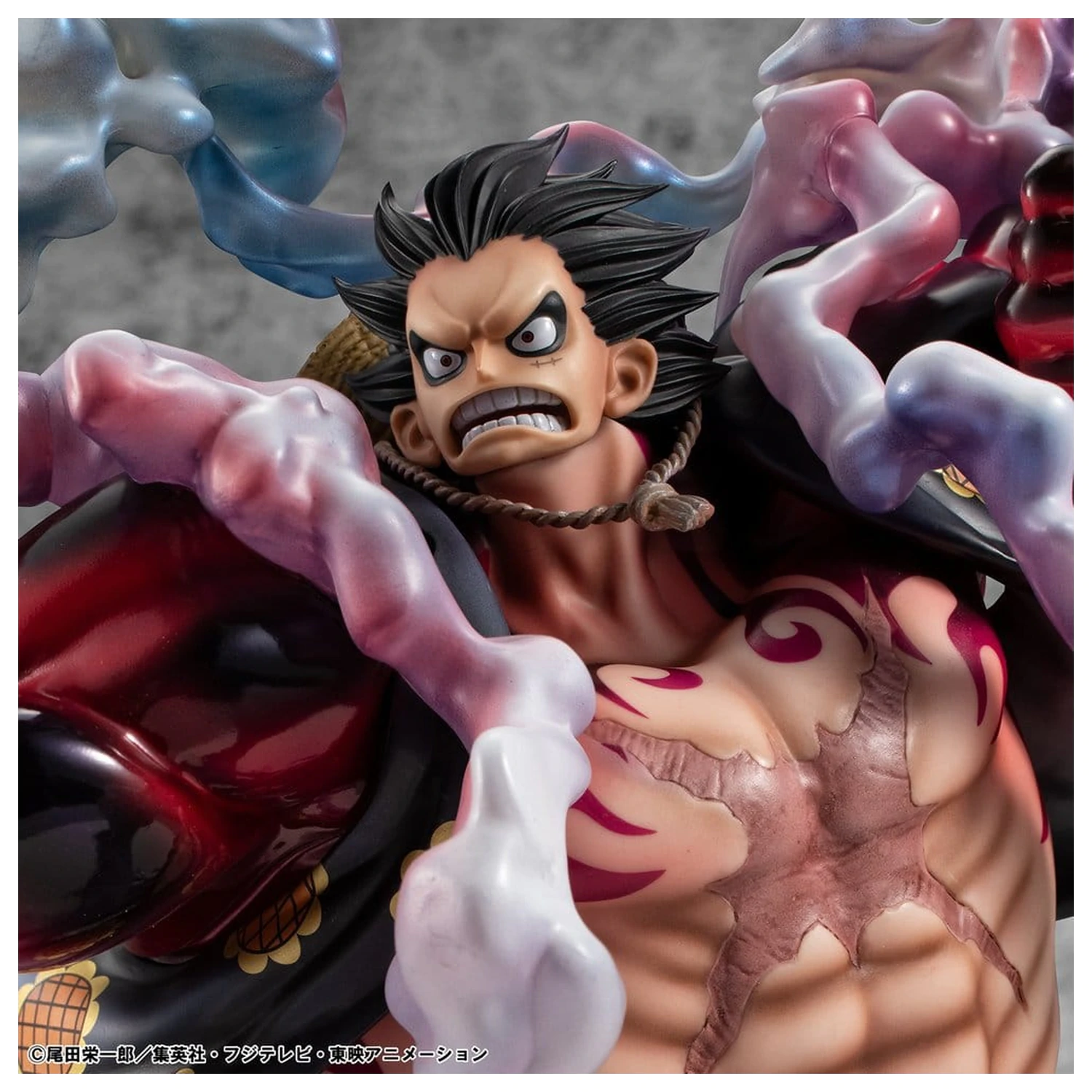 One Piece Portrait.Of.Pirates SA-Maximum PVC Figure Monkey D. Luffy Gear 4 Bounce-Man 10th Limited Ver. 30 cm product photo