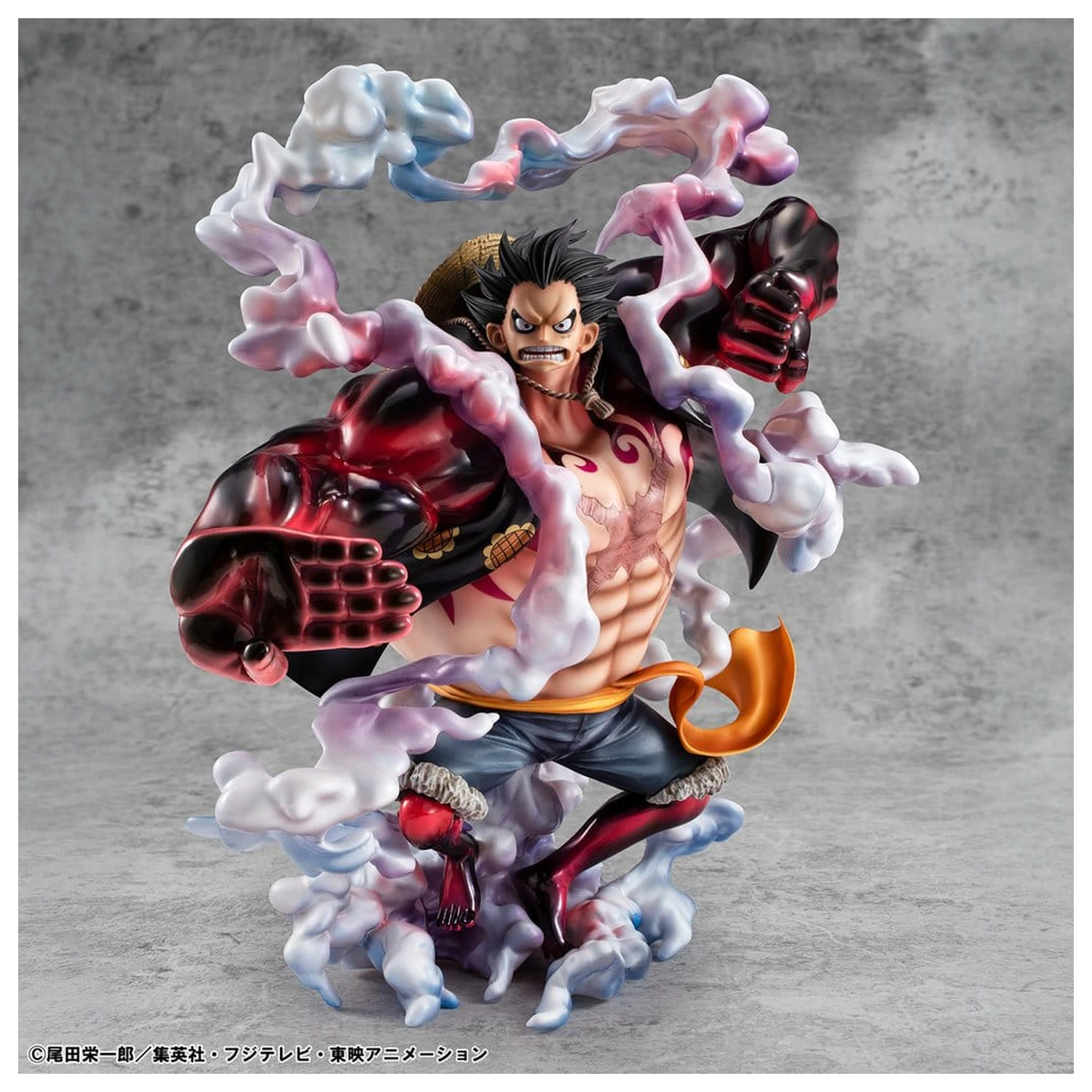 One Piece Portrait.Of.Pirates SA-Maximum PVC Figure Monkey D. Luffy Gear 4 Bounce-Man 10th Limited Ver. 30 cm product photo