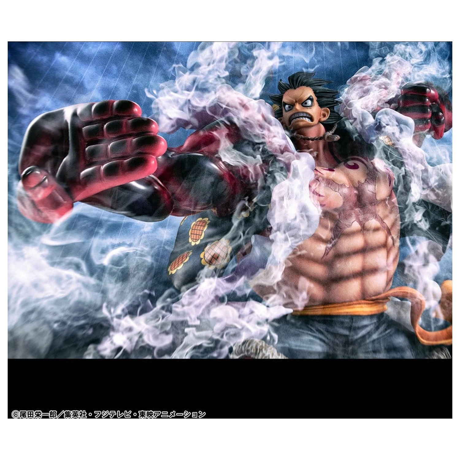One Piece Portrait.Of.Pirates SA-Maximum PVC Figure Monkey D. Luffy Gear 4 Bounce-Man 10th Limited Ver. 30 cm product photo