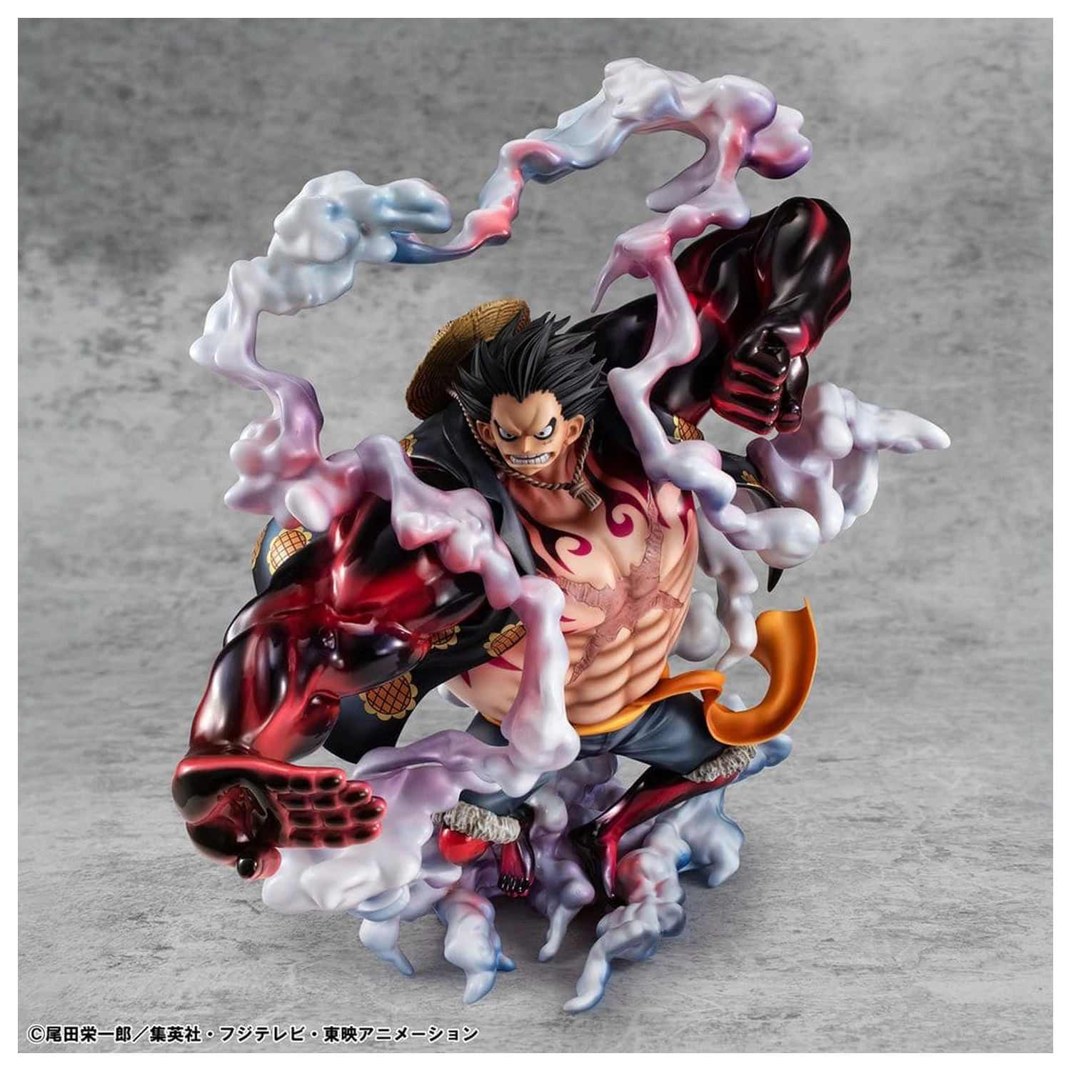 One Piece Portrait.Of.Pirates SA-Maximum PVC Figure Monkey D. Luffy Gear 4 Bounce-Man 10th Limited Ver. 30 cm product photo