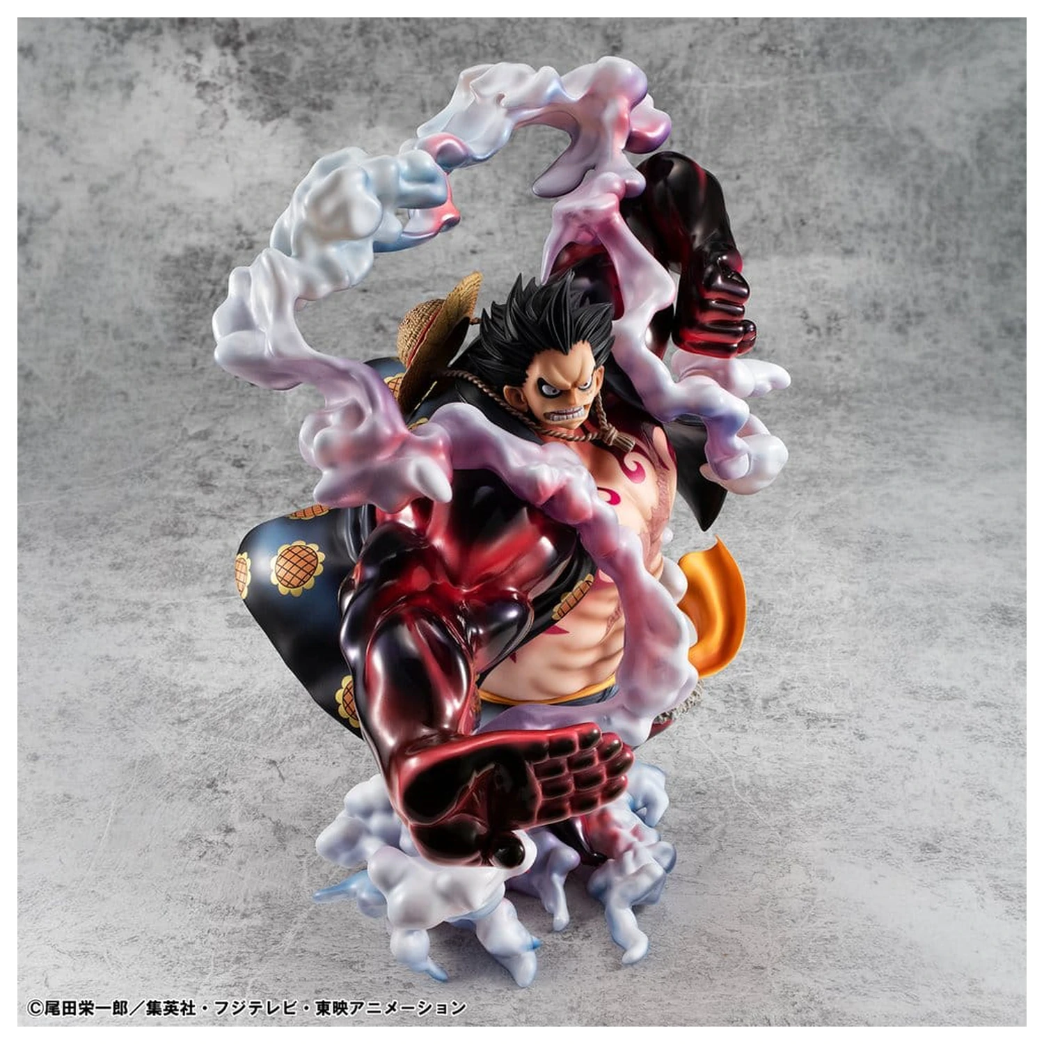 One Piece Portrait.Of.Pirates SA-Maximum PVC Figure Monkey D. Luffy Gear 4 Bounce-Man 10th Limited Ver. 30 cm product photo