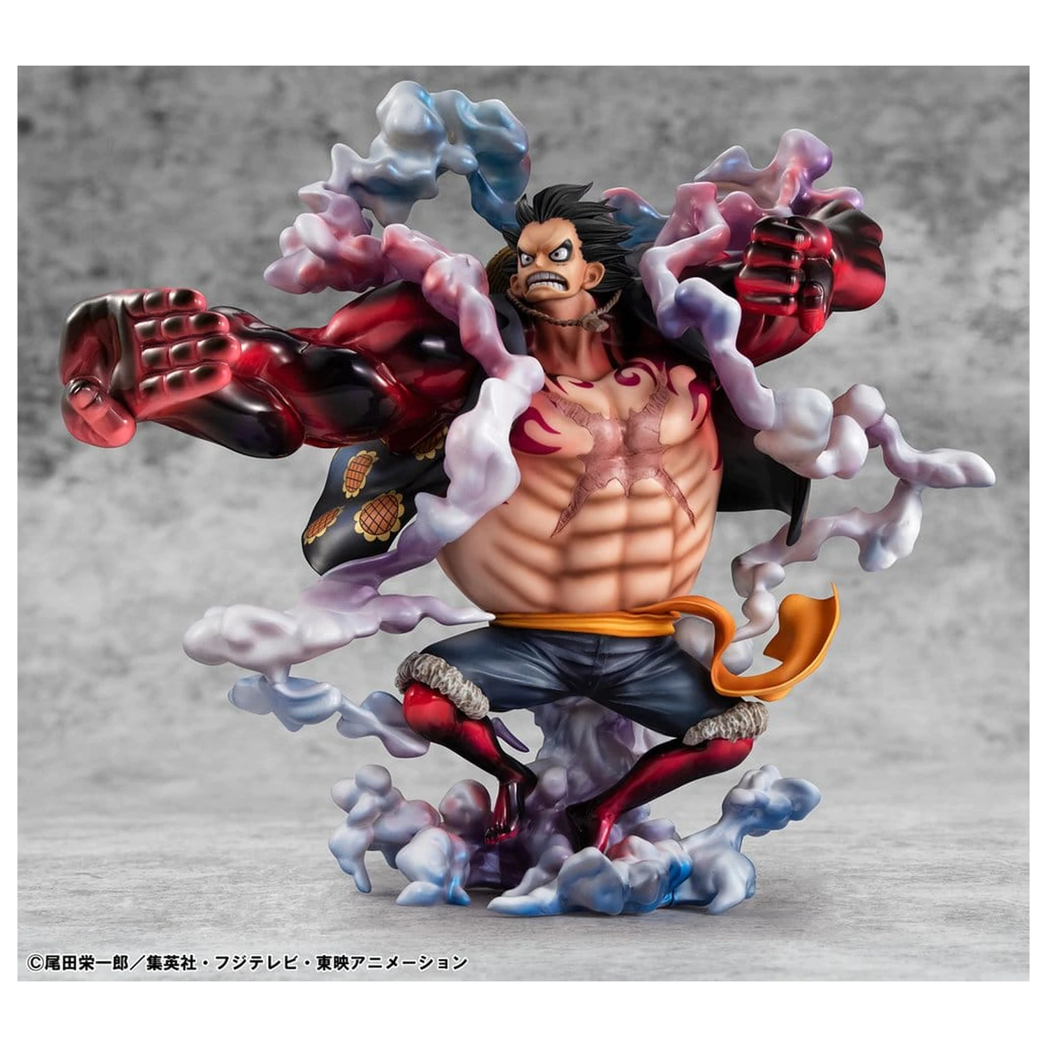 One Piece Portrait.Of.Pirates SA-Maximum PVC Figure Monkey D. Luffy Gear 4 Bounce-Man 10th Limited Ver. 30 cm product photo
