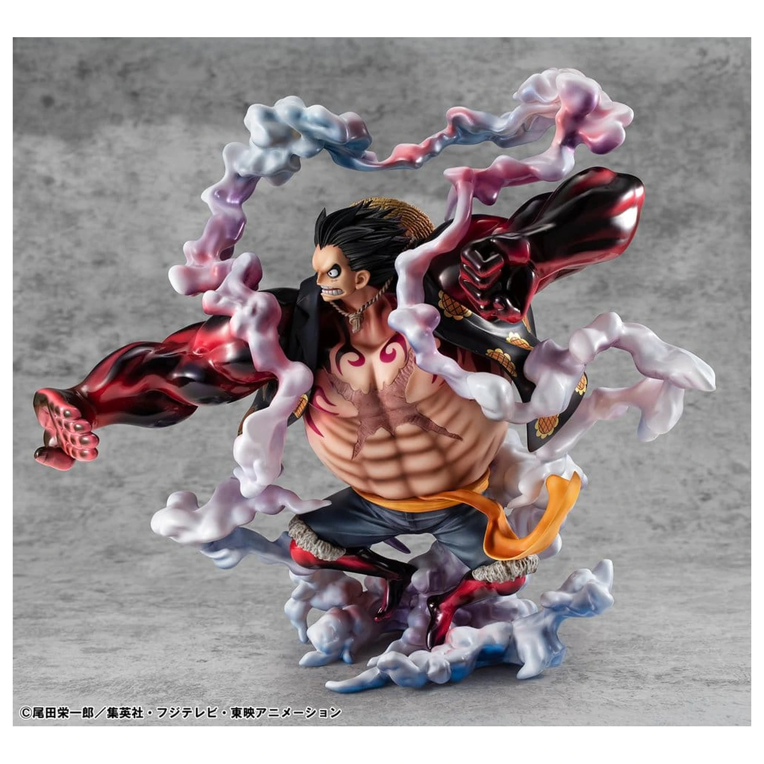 One Piece Portrait.Of.Pirates SA-Maximum PVC Figure Monkey D. Luffy Gear 4 Bounce-Man 10th Limited Ver. 30 cm product photo