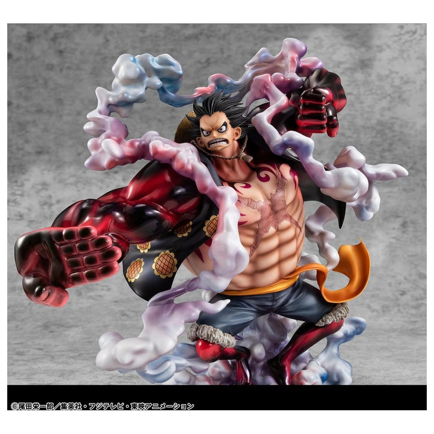 One Piece Portrait.Of.Pirates SA-Maximum PVC Figure Monkey D. Luffy Gear 4 Bounce-Man 10th Limited Ver. 30 cm product photo