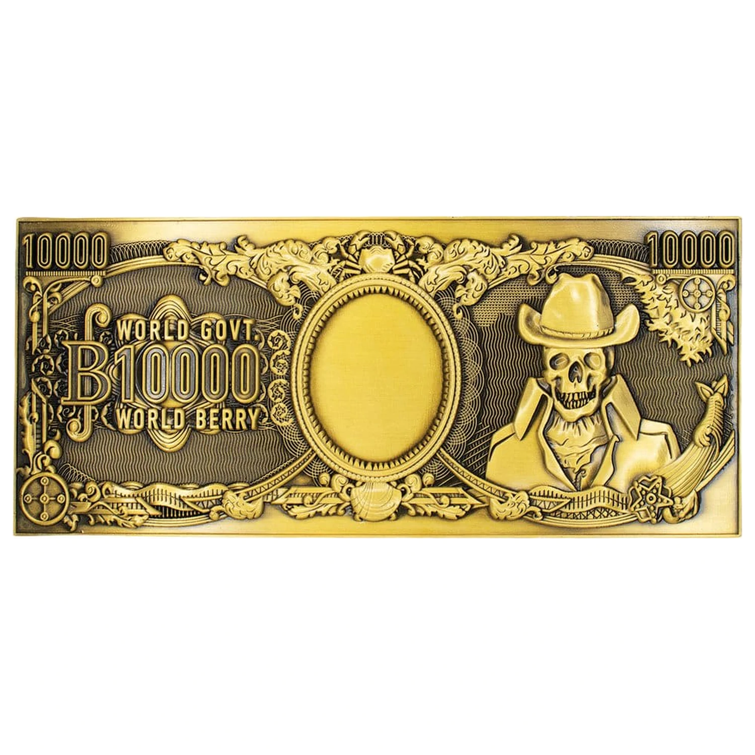 One Piece Replica 10,000 World Berry Metal Banknote 6 x 15 cm product photo